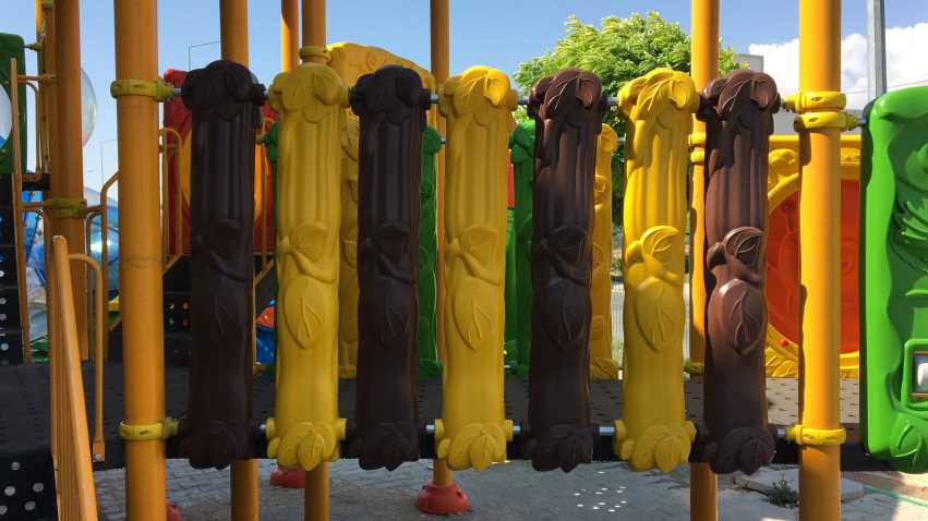 castle playset with slide